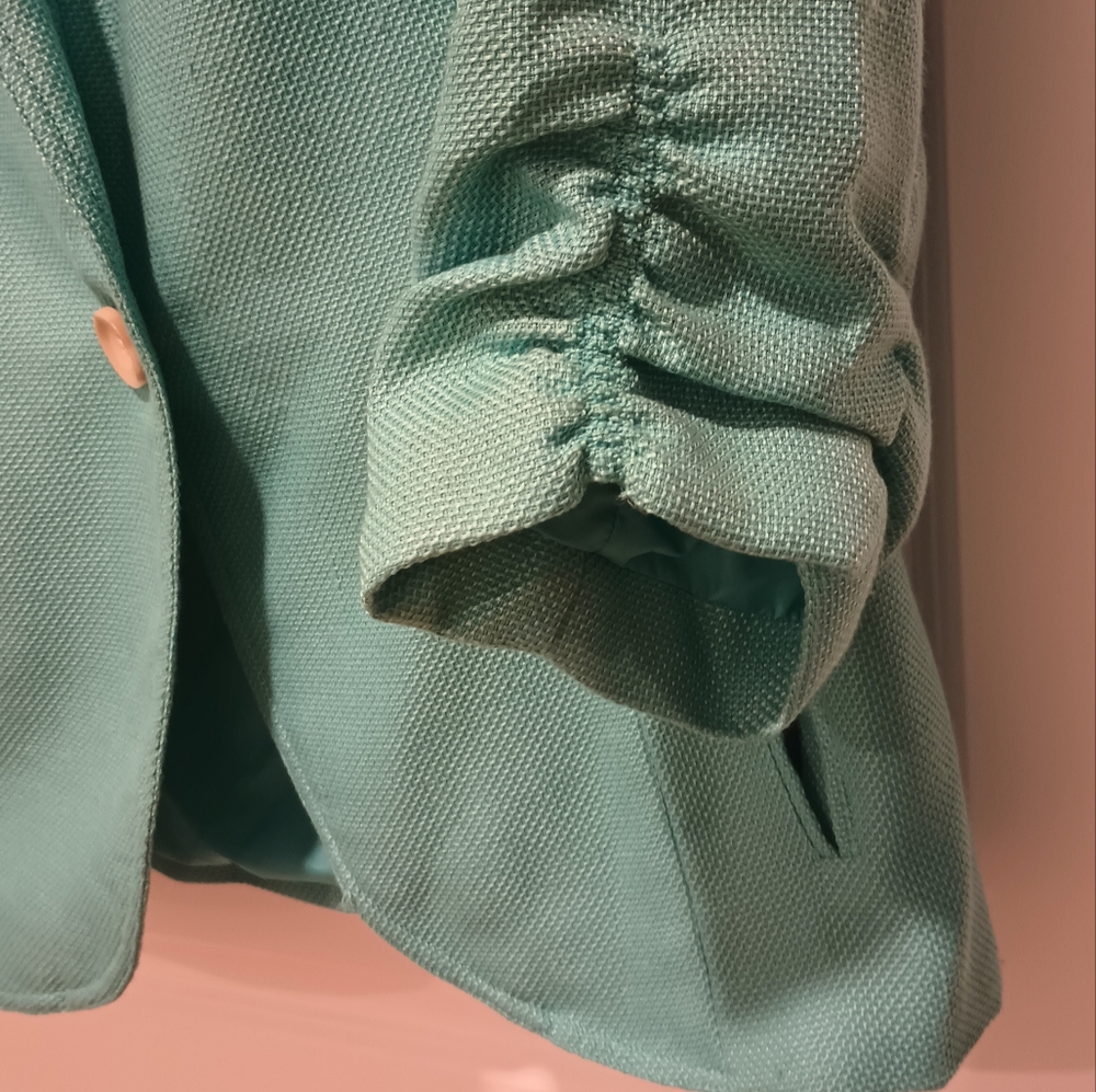 Cold Water Creek Teal Women's Blazer - Picture 5 of 5